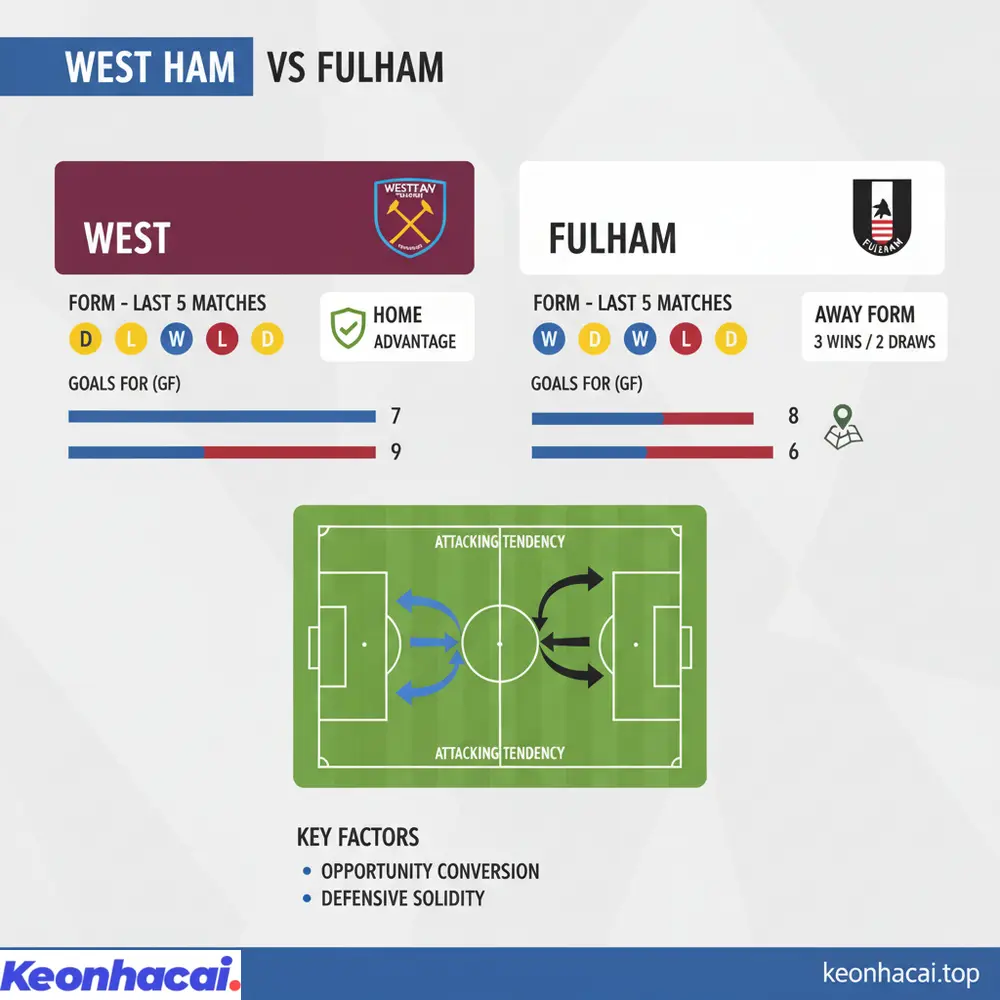 West Ham vs Fulham dự kiến là trận đấu cân bằng với lợi thế sân nhà cho West Ham nhưng phong độ Fulham không hề tệ